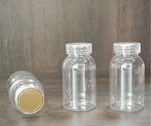 Injection molding particle tablet source 130ml PET high transparent bottle PP material split bottle small medicine bottle health product bottle
